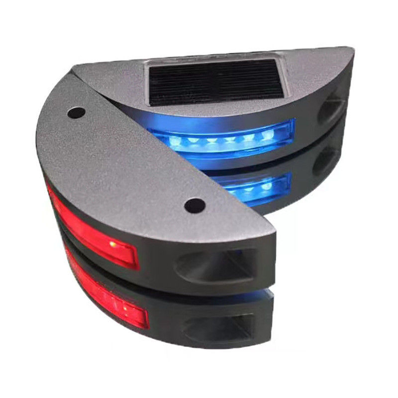 Half Moon Shaped Solar LED Road Stud Reflectors 125*43*30mm For Roads And Trucks
