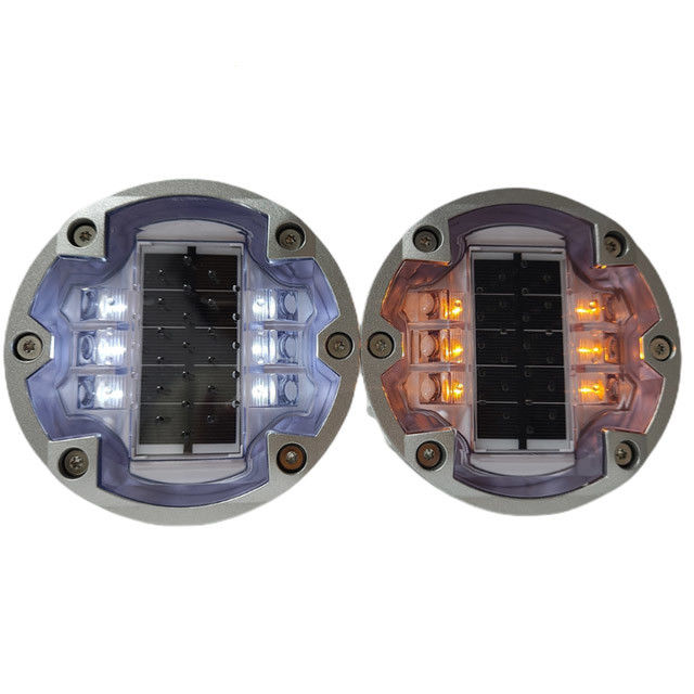 6 Screws Embedded Solar Powered Road Studs Marker For Traffic Safety
