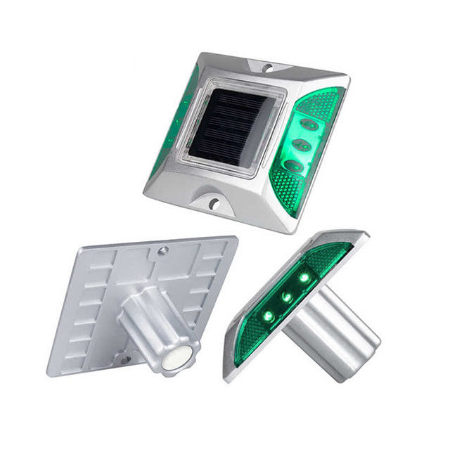 Beads Aluminum Solar LED Road Stud Reflectors Flashing Mode For Traffic Way