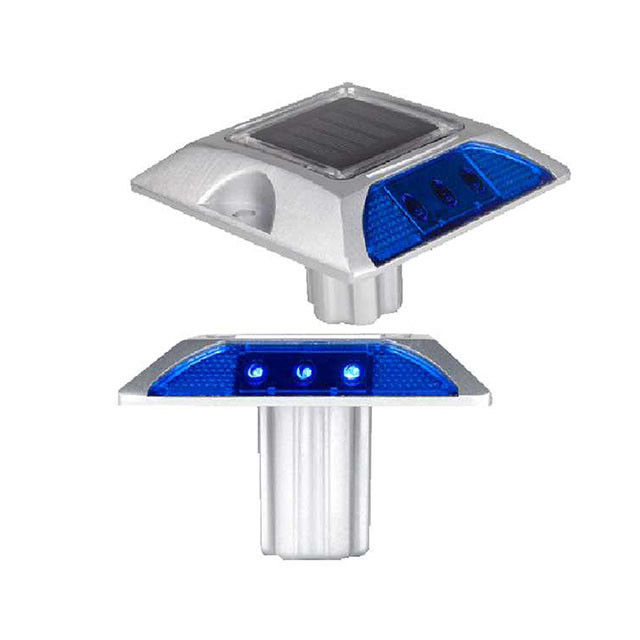 Beads Aluminum Solar LED Road Stud Reflectors Flashing Mode For Traffic Way