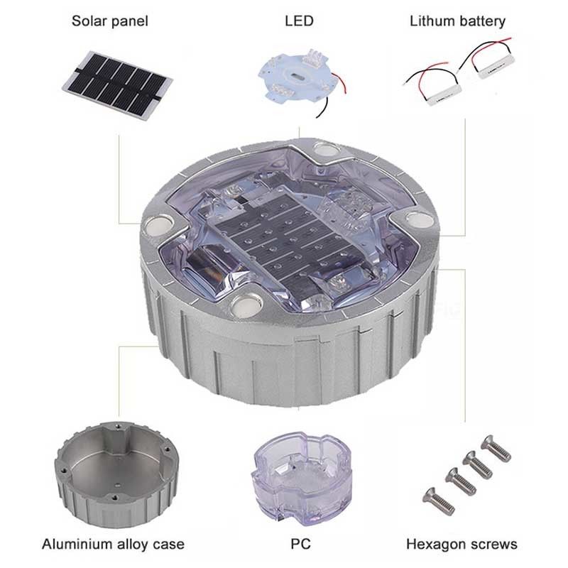 Green Colors Solar LED Road Studs High Brightness LED 120mm Diameter