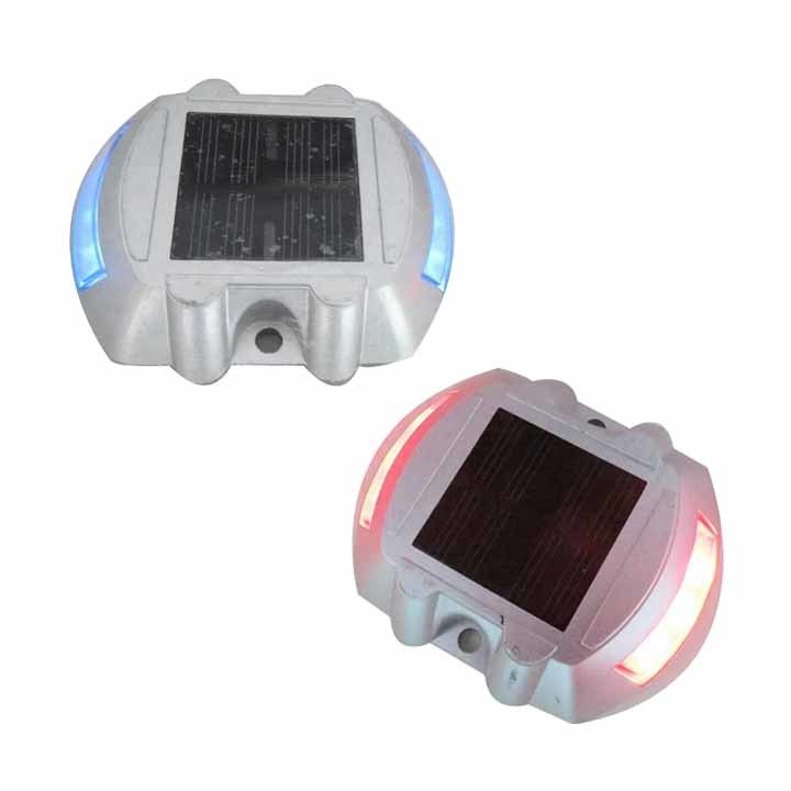 Horseshoe Solar Led Reflector Road Studs Marker Cat Eye Flashing Light