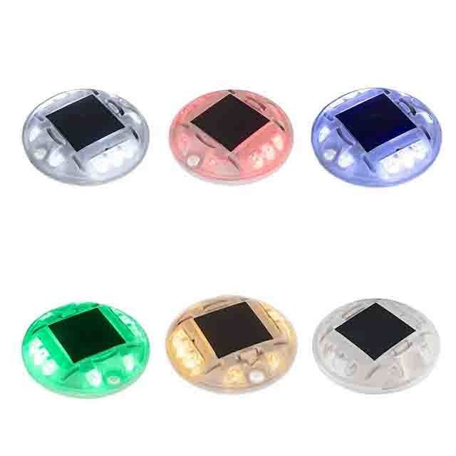 High Brightness PC Round Shape Solar Pavement Marker Light IP68 Plastic Cat Eye