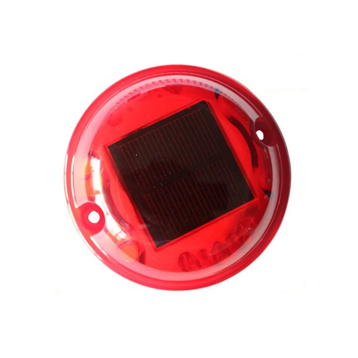 Round Plastic Solar Road Studs Solar Powered Road Reflectors LED Cat Eyes Light