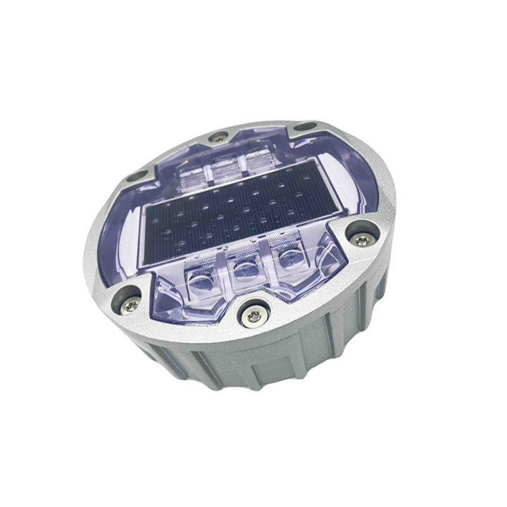 Solar LED Road Studs Embedded Round Aluminum Flashing LED Cat Eye Road Markers
