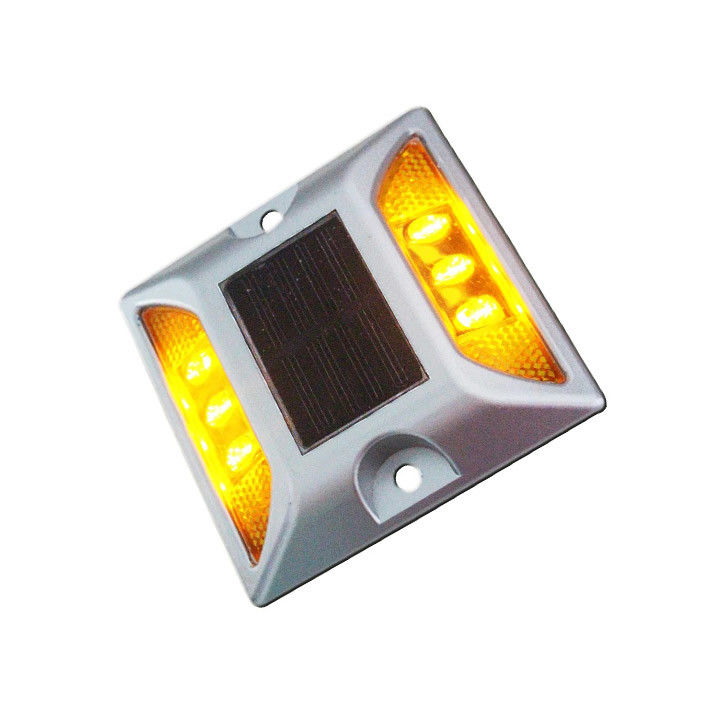 LED Cat Eyes Reflector Reflective IP68 One Side Aluminum Solar Road Stud Light