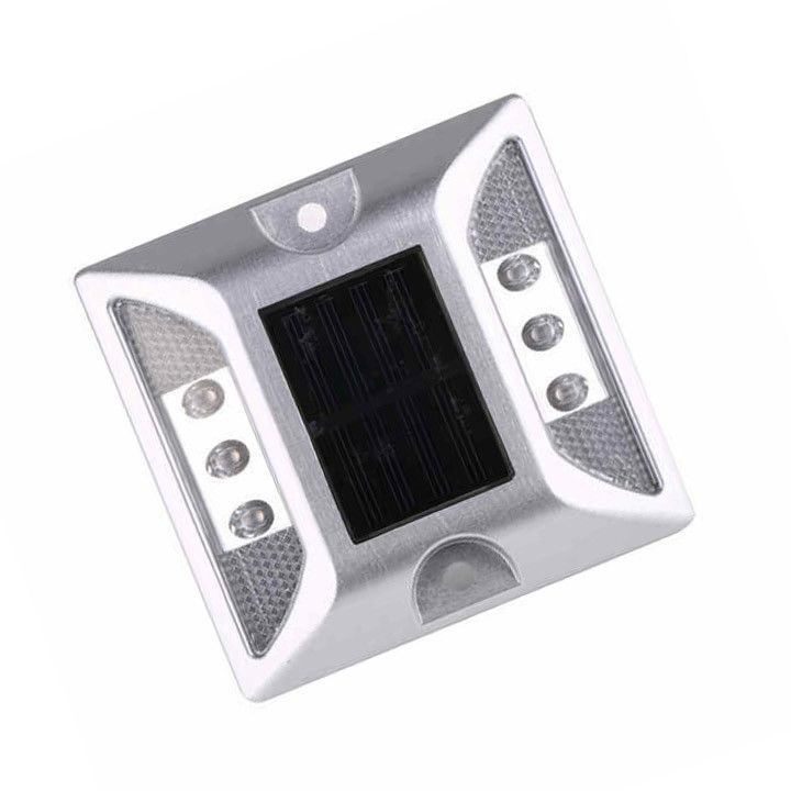 Solar LED Road Studs White Aluminum Pavement Marker Lights Cay Eyes Road Stud