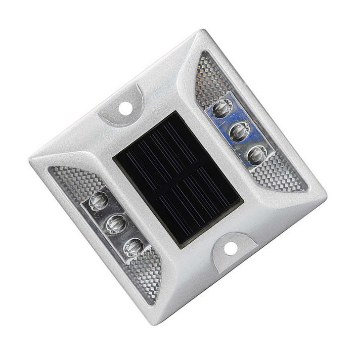Aluminum LED Blinking Cat Eyes Road Stud Solar Reflective Indicator Marker Light