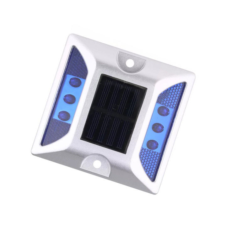 Aluminum LED Blinking Cat Eyes Road Stud Solar Reflective Indicator Marker Light