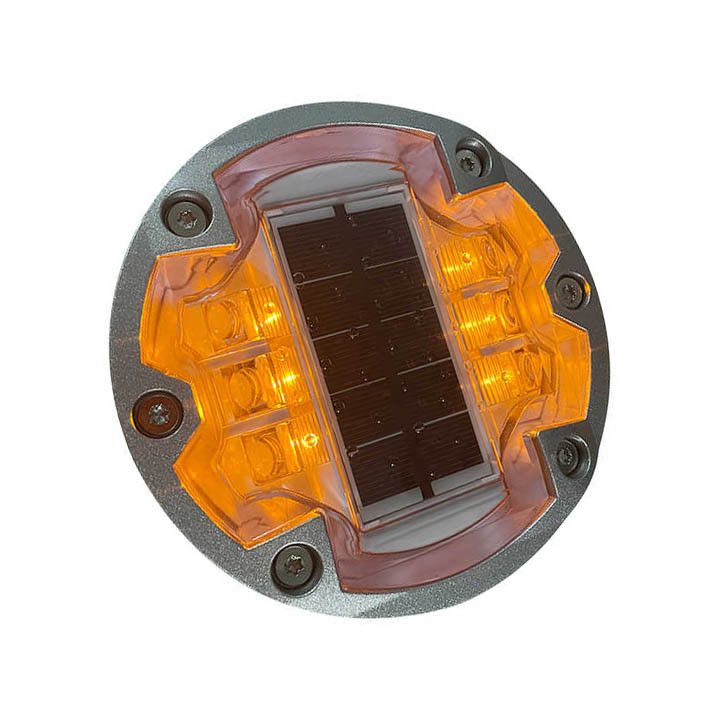 Solar Cat Eye Studs Aluminium Road Reflector IP68 LED Pavement Road Marker Light
