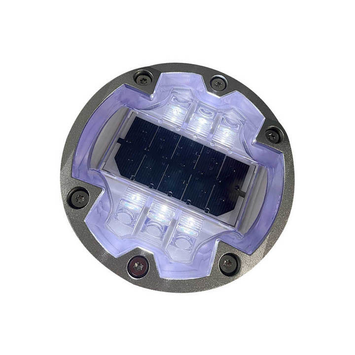 Solar Powered LED Road Studs Aluminum Embedded Cats Eyes Reflector For Highway