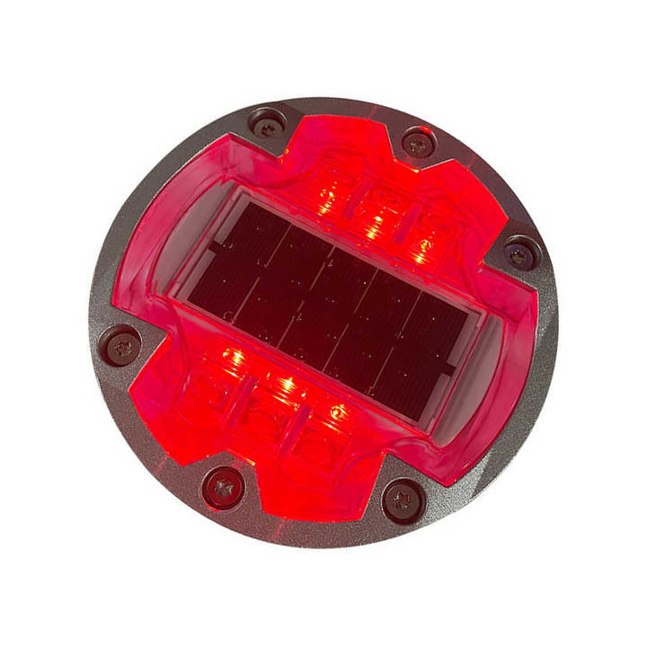 Solar Powered LED Road Studs Aluminum Embedded Cats Eyes Reflector For Highway