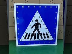 High Visible Solar Traffic Signs Solar Powered LED Pedestrian Crossing Sign